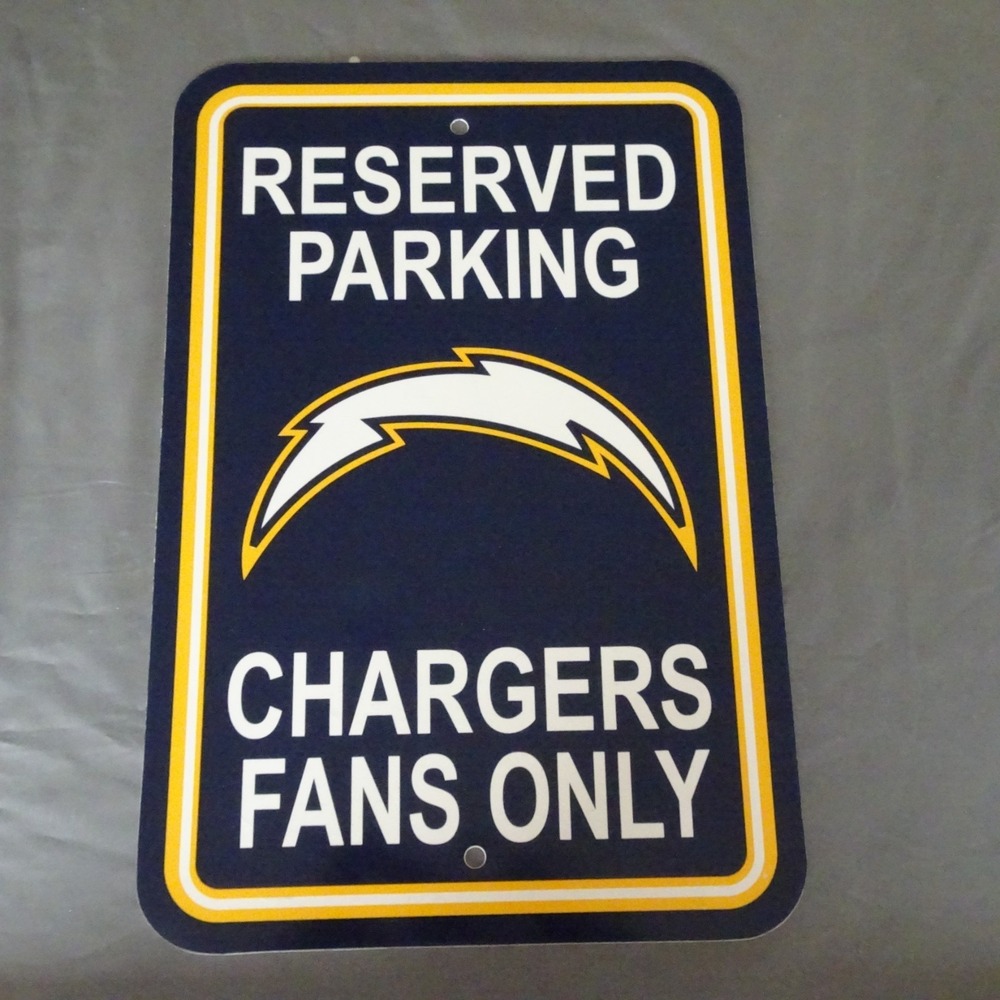 NFL - LA Chargers Fans Only parking sign 18"x12"‎
